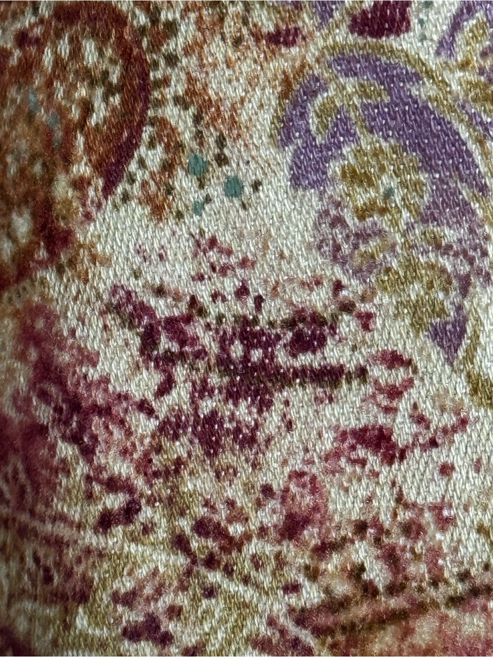 bebe Multi-Tone Paisley Flare Pants - Picture 7 of 9